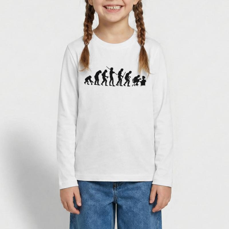 Evolution Teenager Premium Organic Long Sleeve Shirt