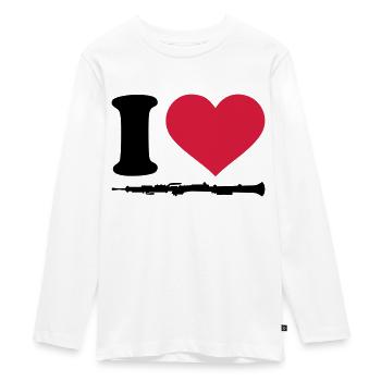 Oboe - Teenager Premium Bio Langarmshirt - Weiß - Vorne - AI Model Kid Female (0cm)
