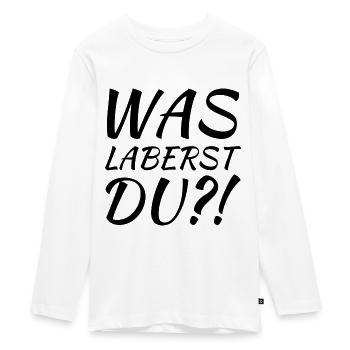What are you talking about? - Teenager Premium Organic Long Sleeve Shirt - white - Front - AI Model Kid Female (0cm)