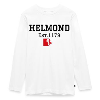 Helmond Est. 1179, Helmond college style - Teenager Premium Organic Long Sleeve Shirt - white - Front - AI Model Kid Female (0cm)