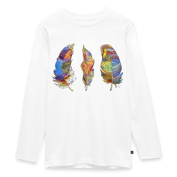 Pen - Teenager Premium Organic Long Sleeve Shirt - white - Front - AI Model Kid Female (0cm)