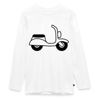 Moped - Teenager Premium Bio Langarmshirt - Weiß - Vorne - AI Model Kid Female (0cm)