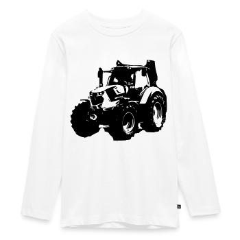 Agrotron Deutz neues Design - Teenager Premium Bio Langarmshirt - Weiß - Vorne - AI Model Kid Female (0cm)