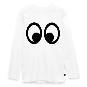 Yeux - T-shirt manches longues Premium Ado - blanc - Devant - AI Model Kid Female (0cm)