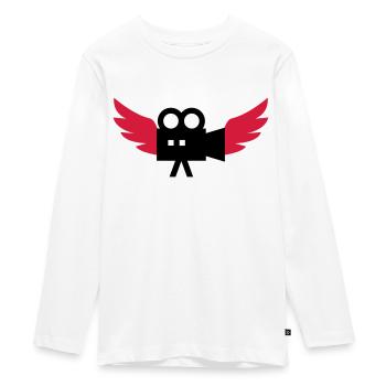 Cameraman / Camera / Kameramann / Kamera - Teenager Premium Organic Long Sleeve Shirt - white - Front - AI Model Kid Female (0cm)