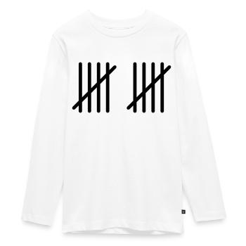 10_stripes - Teenager Premium Organic Long Sleeve Shirt - white - Front - AI Model Kid Female (0cm)