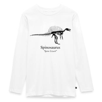 Spinosaurus black - Teenager Premium Organic Long Sleeve Shirt - white - Front - AI Model Kid Female (0cm)
