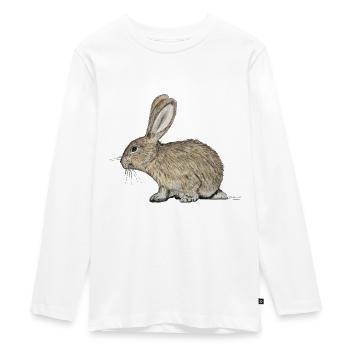 Lapin / lapin - T-shirt manches longues Premium Ado - blanc - Devant - AI Model Kid Female (0cm)