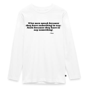 Weise Männer & Narren - Teenager Premium Bio Langarmshirt - Weiß - Vorne - AI Model Kid Female (0cm)