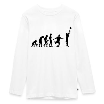 Basket-ball Evolution Basketball Basket - T-shirt manches longues Premium Ado - blanc - Devant - AI Model Kid Female (0cm)