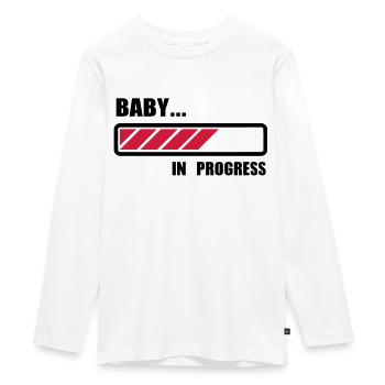 Baby loading - Teenager Premium Organic Long Sleeve Shirt - white - Front - AI Model Kid Female (0cm)