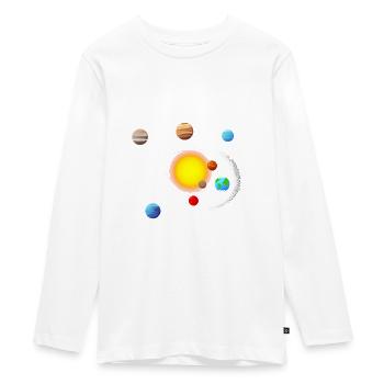Sonnensystem - Teenager Premium Bio Langarmshirt - Weiß - Vorne - AI Model Kid Female (0cm)