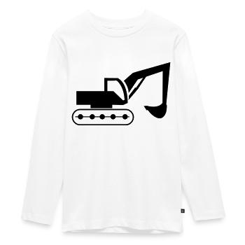 bagger - Teenager Premium Organic Long Sleeve Shirt - white - Front - AI Model Kid Female (0cm)
