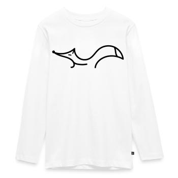 Fuchs linear b - Teenager Premium Bio Langarmshirt - Weiß - Vorne - AI Model Kid Female (0cm)