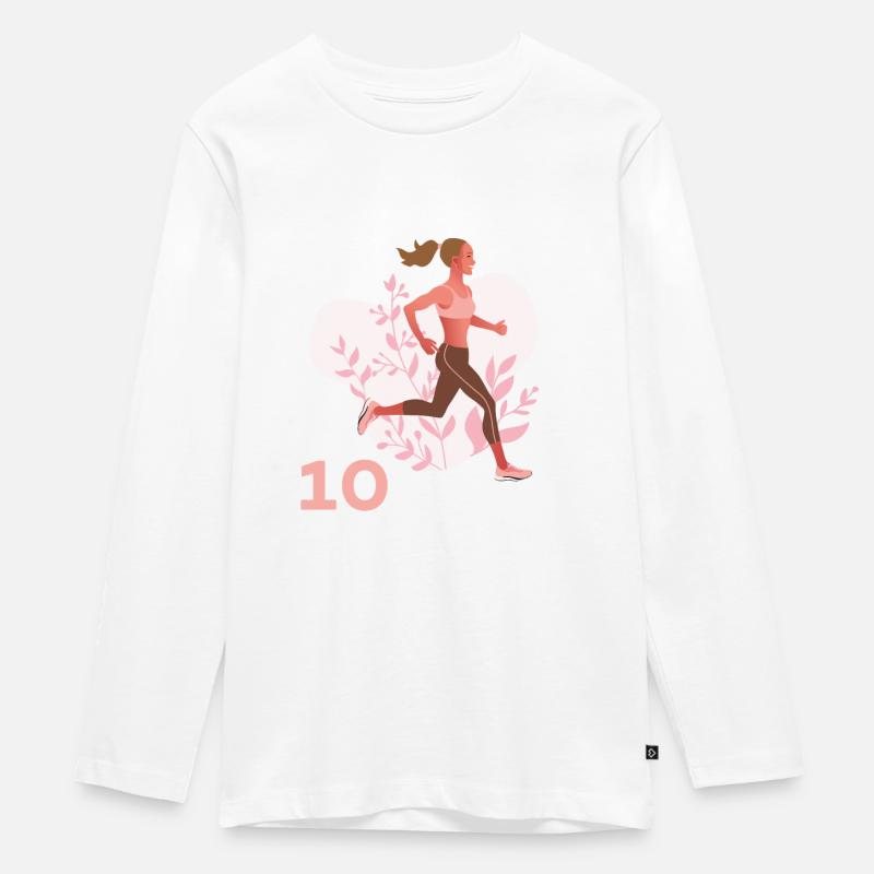 Fonctionne pour moi | Course de 5 km | 10 km de course - T-shirt manches longues Premium Ado - blanc