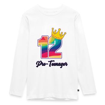 12. Geburtstag Mädchen Pre Teenager - Teenager Premium Bio Langarmshirt - Weiß - Vorne - AI Model Kid Female (0cm)
