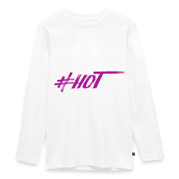 #HOT - T-shirt manches longues Premium Ado - blanc - Devant - AI Model Kid Female (0cm)
