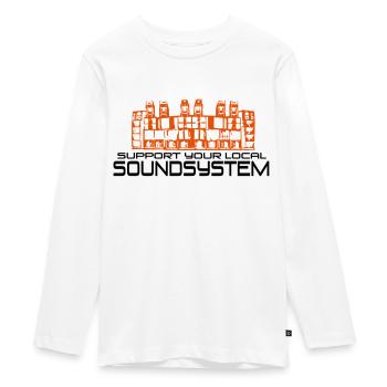 support your local soundsystem - Teenager Premium Bio Langarmshirt - Weiß - Vorne - AI Model Kid Female (0cm)