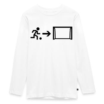 Tor Fußball Weltmeister Verein EM Stürmer - Teenager Premium Bio Langarmshirt - Weiß - Vorne - AI Model Kid Female (0cm)
