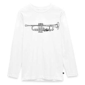 Trumpet - Teenager Premium Bio Langarmshirt - Weiß - Vorne - AI Model Kid Female (0cm)