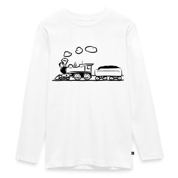 dampflok ferroviaire lok BD occidentale - T-shirt manches longues Premium Ado - blanc - Devant - AI Model Kid Female (0cm)