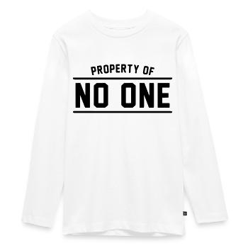 Eigentum von niemandem - Teenager Premium Bio Langarmshirt - Weiß - Vorne - AI Model Kid Female (0cm)