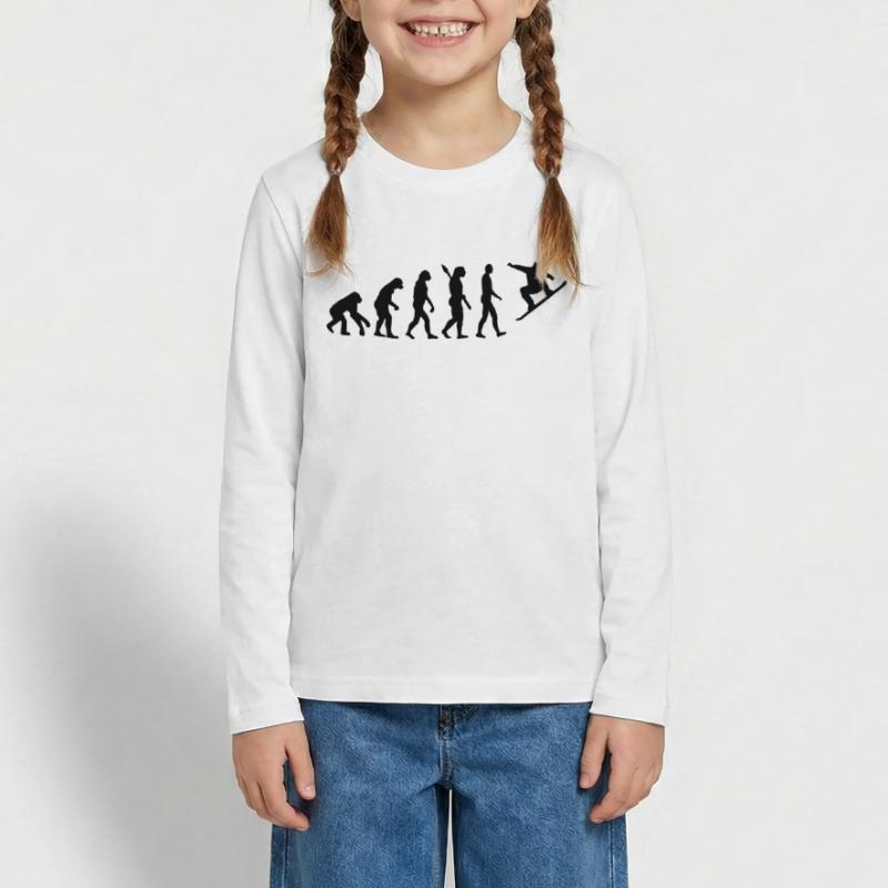 Evolution Snowboard Teenager Premium Organic Long Sleeve Shirt