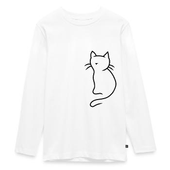 Katze Katzen Yin Yang Weihnachtsgeschenk Kind - Teenager Premium Bio Langarmshirt - Weiß - Vorne - AI Model Kid Female (0cm)