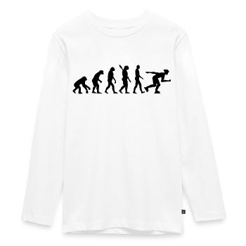 Évolution inline skating - T-shirt manches longues Premium Ado - blanc - Devant - AI Model Kid Female (0cm)
