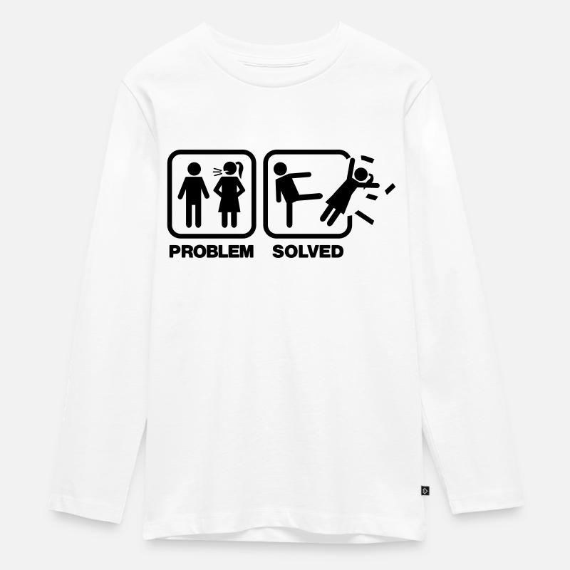 problem solved - Teenager Premium Organic Long Sleeve Shirt - white