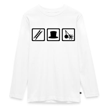 Schornsteinfeger - Teenager Premium Bio Langarmshirt - Weiß - Vorne - AI Model Kid Female (0cm)