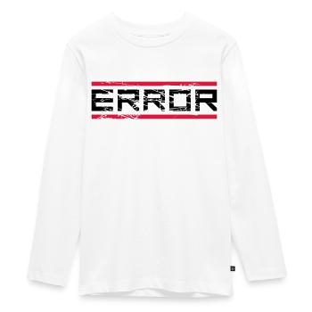 rote balken kratzer geek error computer download n - Teenager Premium Bio Langarmshirt - Weiß - Vorne - AI Model Kid Female (0cm)