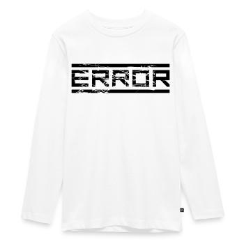 kratzer risse geek error computer download nicht g - Teenager Premium Bio Langarmshirt - Weiß - Vorne - AI Model Kid Female (0cm)