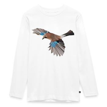 Eichelhäher - Teenager Premium Bio Langarmshirt - Weiß - Vorne - AI Model Kid Female (0cm)