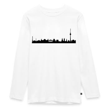 Berlin - T-shirt manches longues Premium Ado - blanc - Devant - AI Model Kid Female (0cm)