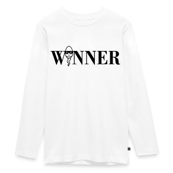 Winner Spermien - Teenager Premium Bio Langarmshirt - Weiß - Vorne - AI Model Kid Female (0cm)
