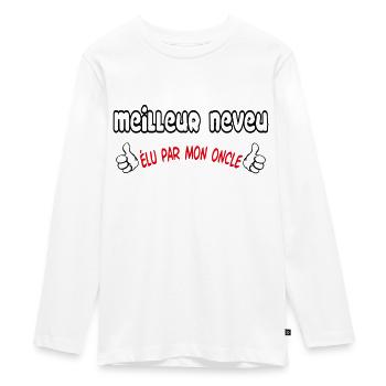 BESTER Neffe - Teenager Premium Bio Langarmshirt - Weiß - Vorne - AI Model Kid Female (0cm)