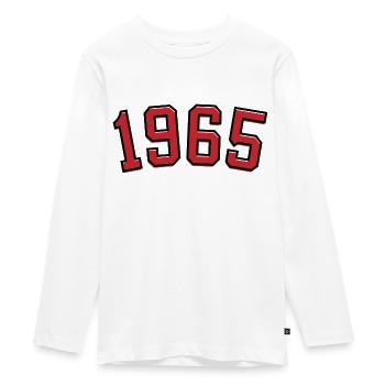 Sport year of birth 1965 - Teenager Premium Organic Long Sleeve Shirt - white - Front - AI Model Kid Female (0cm)
