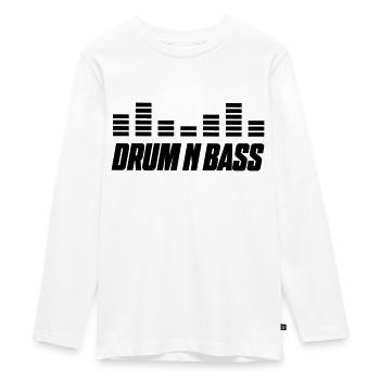 drum bass - Teenager Premium Bio Langarmshirt - Weiß - Vorne - AI Model Kid Female (0cm)