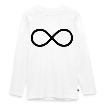 Unendlichkeit - Teenager Premium Bio Langarmshirt - Weiß - Vorne - AI Model Kid Female (0cm)