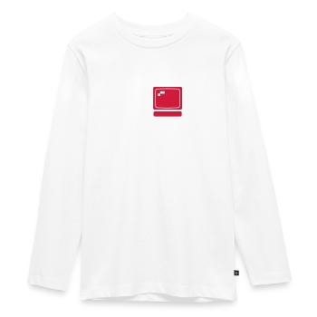 Geek - Teenager Premium Organic Long Sleeve Shirt - white - Front - AI Model Kid Female (0cm)