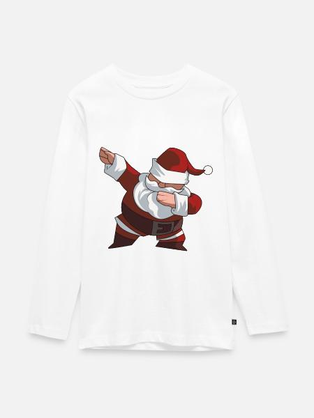 Dabbing Weihnachtsmann dab - Teenager Premium Bio Langarmshirt -