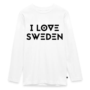 J’AIME LA SUÈDE - T-shirt manches longues Premium Ado - blanc - Devant - AI Model Kid Female (0cm)