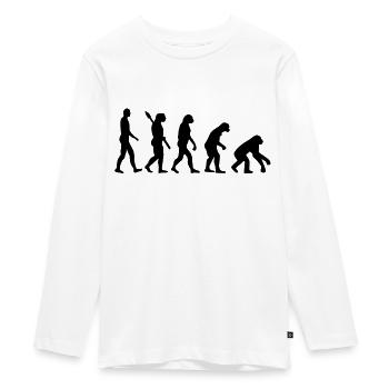 Evolution - Teenager Premium Bio Langarmshirt - Weiß - Vorne - AI Model Kid Female (0cm)