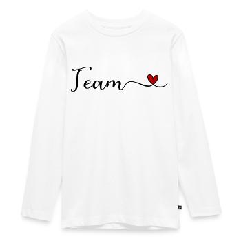 Équipe - T-shirt manches longues Premium Ado - blanc - Devant - AI Model Kid Female (0cm)