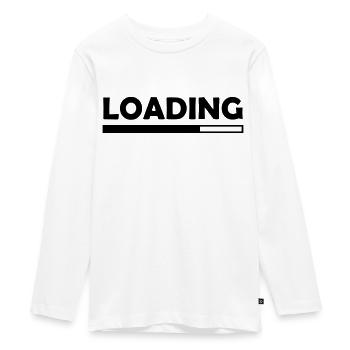 Loading - Teenager Premium Bio Langarmshirt - Weiß - Vorne - AI Model Kid Female (0cm)