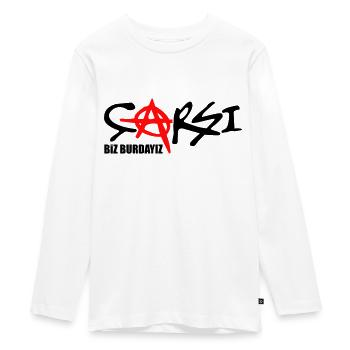 CARSI biz burdayiz - T-shirt manches longues Premium Ado - blanc - Devant - AI Model Kid Female (0cm)