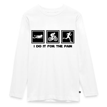 Triathlon Running Swimming Cycling - Teenager Premium Organic Long Sleeve Shirt - white - Front - AI Model Kid Female (0cm)