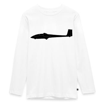 ASK 21 sailplane - Teenager Premium Organic Long Sleeve Shirt - white - Front - AI Model Kid Female (0cm)
