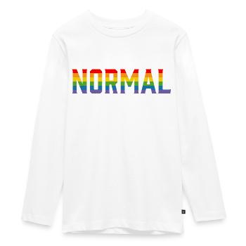t-shirt arc-en-ciel normal lgbt lgbtqi queer - T-shirt manches longues Premium Ado - blanc - Devant - AI Model Kid Female (0cm)